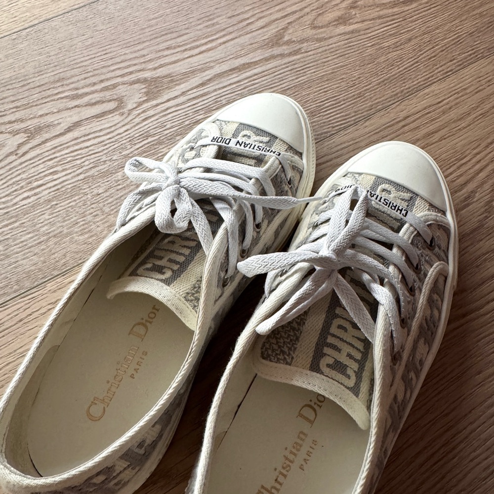 Christian Dior women White Canvas Sneakers